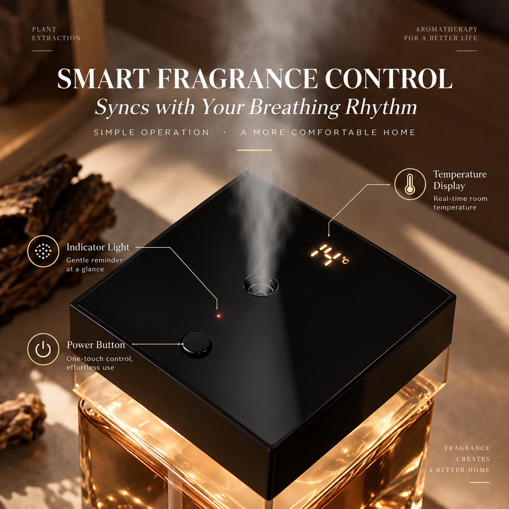 Square Glass Fragrance Diffuser — 500 mL