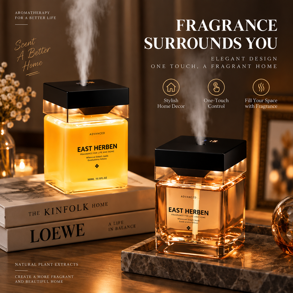 Square Glass Fragrance Diffuser — 500 mL