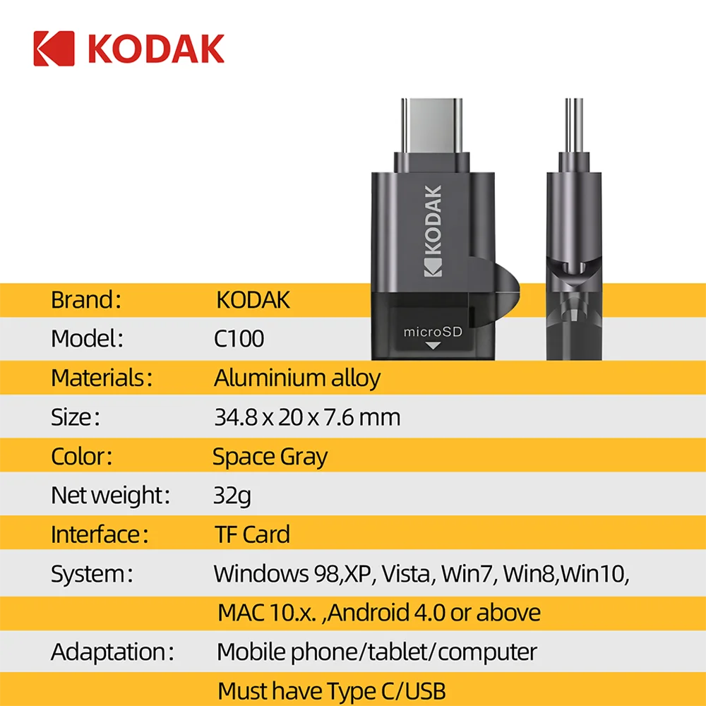 USB-C MicroSD Card Reader