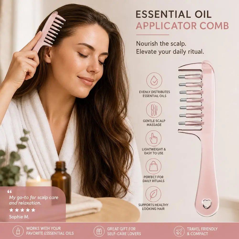 Scalp Applicator Liquid Comb for Hair Scalp Treatment Essential Oil Guiding Massager Brush Hair Serum Oil Apply Device